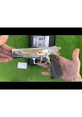 EKOL ES 66 Havalı Tabanca İşlemeli Parlak Beyaz - 4.5 mm