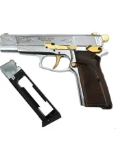 EKOL ES 66 Havalı Tabanca İşlemeli Parlak Beyaz - 4.5 mm
